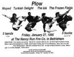 Plow + Moped + Turkish Delight + The Ick + The Frozen Fields at Nancy Run Fire Company