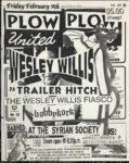 Plow United + The Wesley Willis Fiasco + Bobbykork at Syrian Society